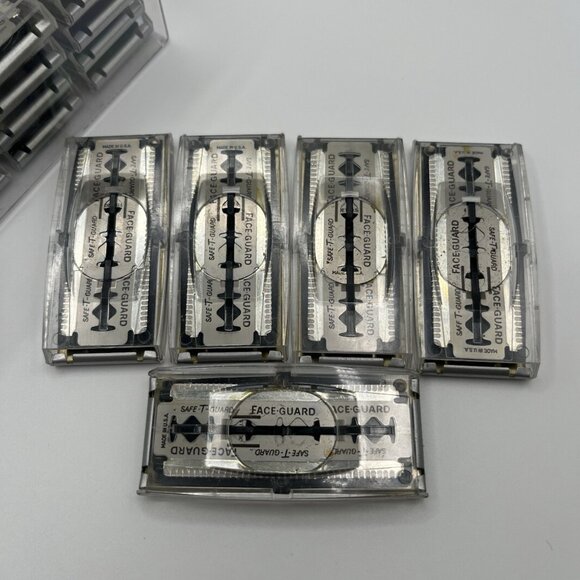 Vintage Safe-T-Guard Razor Blades American Safety Teflon USA Made Lot 22 Sets - Picture 4 of 4
